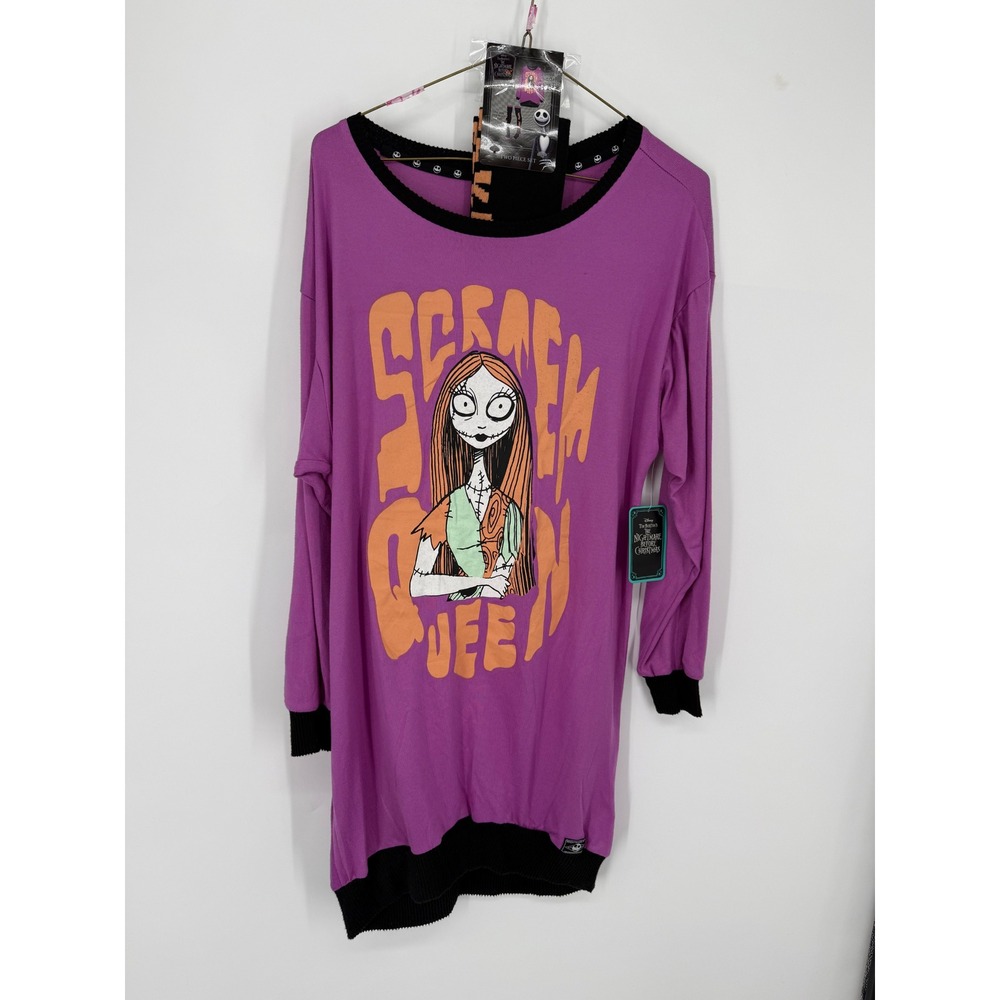 Disney Nightmare Before Christmas Sleepwear Women S Purple Sally Scream Queen